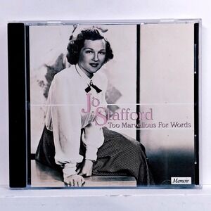 Jo Stafford Too Marvellous For Words CD 1997 Vocal Jazz Pop 23 Trk Memoir UK